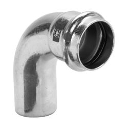 Viega Prestabo Bogen I/A 90 Grad mit SC-Contur 1116.1, d. 18mm, Stahl verzinkt... VIEGA-558208 4015211558208 (Abb. 1)