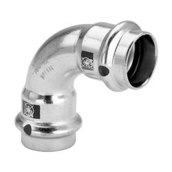 Viega Prestabo Bogen 90 Grad mit SC-Contur 1116, d. 12mm, Stahl verzinkt... VIEGA-605162 4015211605162 (Abb. 1)