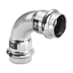 Viega Prestabo LF Bogen 90 Grad mit SC-Contur 1116LF, labs-frei, d. 22mm... VIEGA-716127 4015211716127 (Abb. 1)