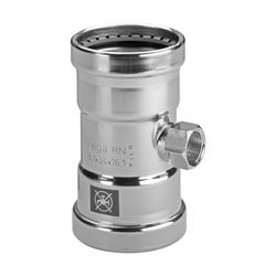 Viega Prestabo XL T-Stück mit SC-Contur 1117.2XL, 76,1mm x Rp 3/4"x76,1mm, Stahl verzinkt... VIEGA-598075 4015211598075 (Abb. 1)