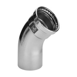 Viega Prestabo XL Bogen I/A 45 Grad mit SC-Contur 1126.1XL, 108mm Stahl verzinkt... VIEGA-597719 4015211597719 (Abb. 1)