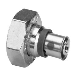 Viega Fonterra Anschlussverschraubung 1236, Eurokonus, Pressanschluss, G 3/4" x 20mm, Mes... VIEGA-614638 4015211614638 (Abb. 1)