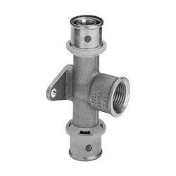 Viega Sanfix P Wandscheiben-T-Stück mit SC-Contur 2125.8, d. 16mm x Rp 1/2", Rotguss... VIEGA-303099 4015211303099 (Abb. 1)