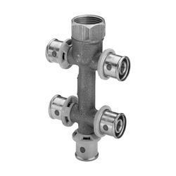 Viega Sanfix P Verteiler mit SC-Contur 2126.09, d. 16mm x G 3/4", 5fach, Rotguss... VIEGA-458171 4015211458171 (Abb. 1)
