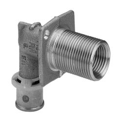 Viega Sanfix P Wanddurchführung mit SC-Contur 2132.1, d. 16mm x Rp 1/2", Länge 55mm, Rotg... VIEGA-303945 4015211303945 (Abb. 1)