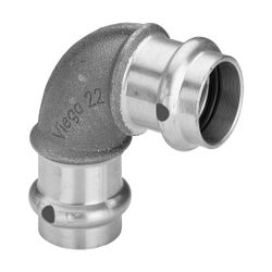 Viega Sanpress Bogen 90 Grad mit SC-Contur 2216, d. 22mm, Rotguss... VIEGA-104818 4015211104818 (Abb. 1)
