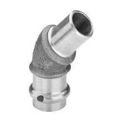 Viega Sanpress Bogen I/A 45 Grad mit SC-Contur 2226.1, d. 15mm, Rotguss... VIEGA-109332 4015211109332 (Abb. 1)