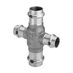 Viega Profipress Therm Kreuzstück mit SC-Contur 2244, d. 15x22mm, Rotguss... VIEGA-424497 4015211424497 (Abb. 1)
