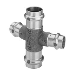 Viega Profipress Therm Kreuzstück mit SC-Contur 2247, d. 18x15mm, Rotguss... VIEGA-325985 4015211325985 (Abb. 1)