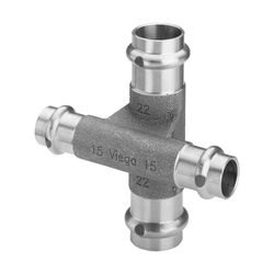 Viega Profipress Therm Kreuzstück mit SC-Contur 2244, d. 28x15mm, Rotguss... VIEGA-323363 4015211323363 (Abb. 1)
