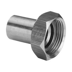 Viega Sanpress Anschlussverschraubung I/A mit SC-Contur 2264, flachdichtend, d. 22mm x G ... VIEGA-338527 4015211338527 (Abb. 1)
