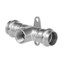 Viega Wandscheiben-T-Stück SC-Contur Sanpress Inox 2317.3, d. 22mm x Rp 1/2"x22mm, Stahl ... VIEGA-744090 4015211744090 (Abb. 1)