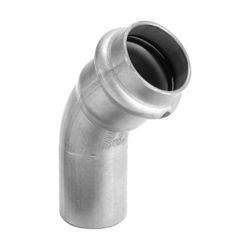 Viega Sanpress Bogen I/A 45 Grad mit SC-Contur Inox 2326.1, d. 28mm, Stahl nichtrostend... VIEGA-435417 4015211435417 (Abb. 1)