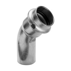 Viega Sanpress Bogen I/A 45 Grad mit SC-Contur Inox 2326.1LF, labs-frei, d. 22mm, Stahl n... VIEGA-664985 4015211664985 (Abb. 1)