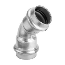 Viega Sanpress Inox Bogen 45 Grad mit SC-Contur 2326, d. 15mm, Edelstahl... VIEGA-435776 4015211435776 (Abb. 1)