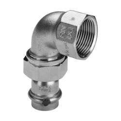 Viega Sanpress Inox Übergangsverschraubung 90 Grad mit SC-Contur 2355, d. 35mm x Rp 1 1/4... VIEGA-437350 4015211437350 (Abb. 1)