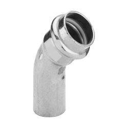 Viega Profipress G Bogen I/A 45 Grad mit SC-Contur 2626.1 für Gas, d. 22mm, Kupfer... VIEGA-345693 4015211345693 (Abb. 1)