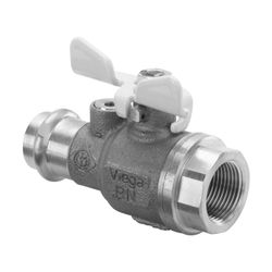 Viega Profipress G Gaskugelhahn mit SC-Contur 2671.3 mit Prüföffnung, Rp 1" x 22mm, Rotgu... VIEGA-659318 4015211659318 (Abb. 1)