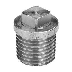 Viega Stopfen 3290 mit Vierkant und Rand, R 1/2", Rotguss... VIEGA-320102 4015211320102 (Abb. 1)
