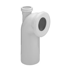 Viega WC-Anschlussbogen 90 Grad 3811.1, DN 100, d. 40mm, Kunststoff, Weiß... VIEGA-110291 4015211110291 (Abb. 1)