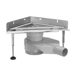 Viega Avantix Eckablauf 4972.80, DN 50, mit Wandblech, Edelstahl... VIEGA-592363 4015211592363 (Abb. 1)