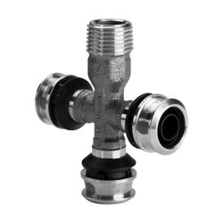 Viega Raxofix Kreuzungs-T-Stück mit SC-Contur 5318.9, R 1/2" x d. 16mm, Siliziumbronze... VIEGA-647650 4015211647650 (Abb. 1)