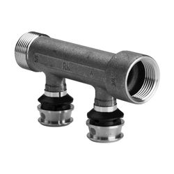 Viega Raxofix Verteiler mit SC-Contur 5326.06, d. 16mm x G 3/4", 2fach, Siliziumbronze... VIEGA-645618 4015211645618 (Abb. 1)