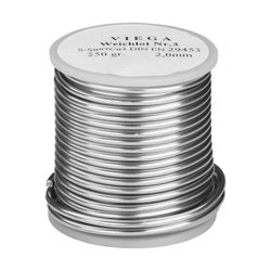 Viega Weichlot 94933 für Kupferlötinstallationen, Drahtstärke 3mm, 25g... VIEGA-113902 4015211113902 (Abb. 1)