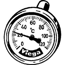 Viega Thermometer 1026.2 bis 120 Grad Messing... VIEGA-160074 4015211160074 (Abb. 1)