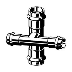 Viega Kreuzstück mit SC Prestabo 1148 in 18x15mm Stahl verzinkt... VIEGA-601157 4015211601157 (Abb. 1)