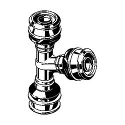 Viega Raxofix T-Stück mit SC-Contur 5318, 20x25x20mm, Siliziumbronze... VIEGA-804510 4015211804510 (Abb. 1)