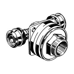 Viega Doppelwanddurchführung SC Raxofix 5332.81 in 16mmxRp1/2xG3/4x25mm Sibr... VIEGA-647735 4015211647735 (Abb. 1)