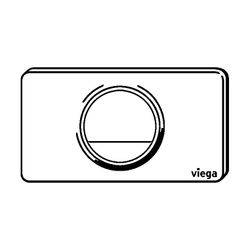 Viega Visign for Style 13 WC-Betätigungsplatte 8333.1, Kunststoff verchromt, Weiß-Alpin... VIEGA-654498 4015211654498 (Abb. 1)