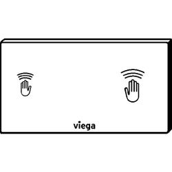 Viega WC Betätigungsplatte VisignforCare 8352.21 in Kunststoff weiß-alpin... VIEGA-653828 4015211653828 (Abb. 1)