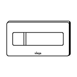 Viega Visign for More 105 WC-Betätigungsplatte 8357.1, Glas, Weiß... VIEGA-758820 4015211758820 (Abb. 1)