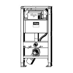 Viega WC Element Prevista Dry 8530 mit Dusch WC Anschluss 980 mm... VIEGA-772000 4015211772000 (Abb. 1)