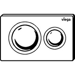 Viega WC Betätigungsplatte VfS 20 8610.1 aus Kunststoff in edelmatt... VIEGA-773786 4015211773786 (Abb. 1)