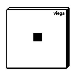 Viega Urinal Betätigungsplatte VfM 200 8620.2 aus Glas in tiefschwarz... VIEGA-774677 4015211774677 (Abb. 1)