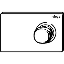 Viega WC Betätigungsplatte VfM 202 8622.1 aus Metall in verchromt... VIEGA-773465 4015211773465 (Abb. 1)