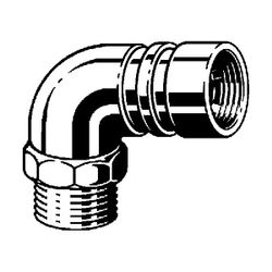 Viega Übergangsbogen 90 Grad mit SC Geopress 9614G in 32mm x R1 Rotguss... VIEGA-804442 4015211804442 (Abb. 1)