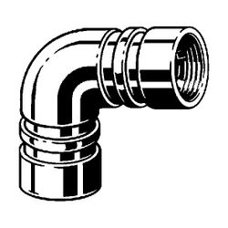 Viega Bogen 90 Grad mit SC Geopress 9616TW in 32mm Rotguss... VIEGA-765651 4015211765651 (Abb. 1)