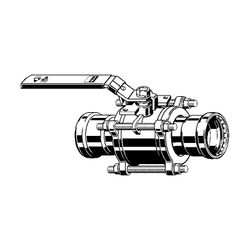 Viega Easytop XL Kugelhahn mit SC-Contur XL 4275.8XL, 3", Zink-Nickel-Beschichtung... VIEGA-802554 4015211802554 (Abb. 1)