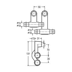 Viega Anschlussset SC Profipress Therm 2273.1 in 18mm x G1/2 x 18mm Rg verni.... VIEGA-446635 4015211446635 (Abb. 1)