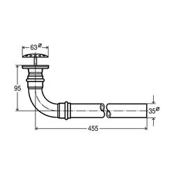 Viega Ablaufgarnitur 5422 in 63x35mm Edelstahl... VIEGA-559779 4015211559779 (Abb. 1)