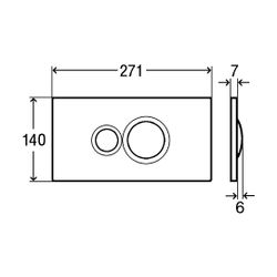 Viega Visign for Style 10 WC-Betätigungsplatte 8315.1, Kunststoff, Weiß-Alpin... VIEGA-596316 4015211596316 (Abb. 1)