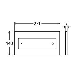 Viega Visign for Style 12 WC-Betätigungsplatte 8332.1, Kunststoff, Edelmatt... VIEGA-597276 4015211597276 (Abb. 1)