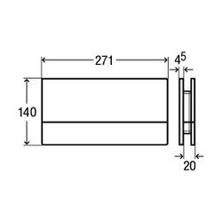 Viega Visign for More 101 WC-Betätigungsplatte 8351.1, Glas, Parasol/Schwarz... VIEGA-597429 4015211597429 (Abb. 1)