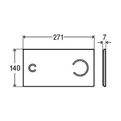 Viega Visign for More 100 sensitive WC-Betätigungsplatte 8352.12, 271 x 140mm, Parsol/Sch... VIEGA-630577 4015211630577 (Abb. 1)