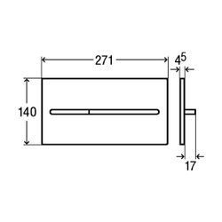 Viega Visign for More 104 WC-Betätigungsplatte 8354.1, Aluminium verchromt... VIEGA-598457 4015211598457 (Abb. 1)