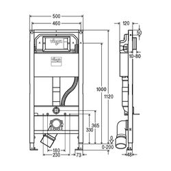 Viega WC Element Prevista Dry 8522 mit Dusch WC Anschluss 1120 mm... VIEGA-771980 4015211771980 (Abb. 1)